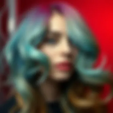 Artistic Hair Transformation Experience An artistic depiction of hair transformation with color.