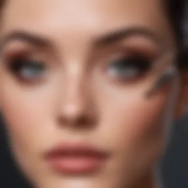 Detailed tools used for applying eyeshadow