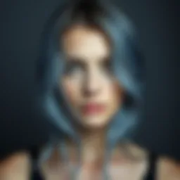 Illustration of hair color transformation