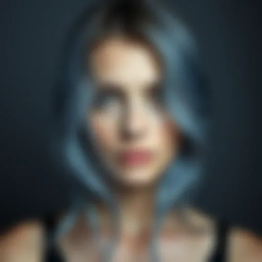 Illustration of hair color transformation