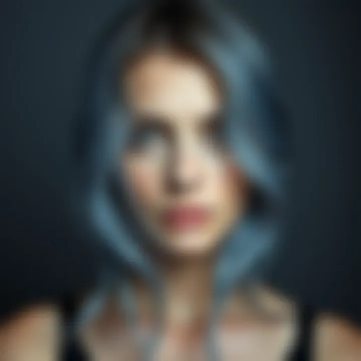 Illustration of hair color transformation