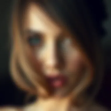 Elegant hairstyle framing a large nose