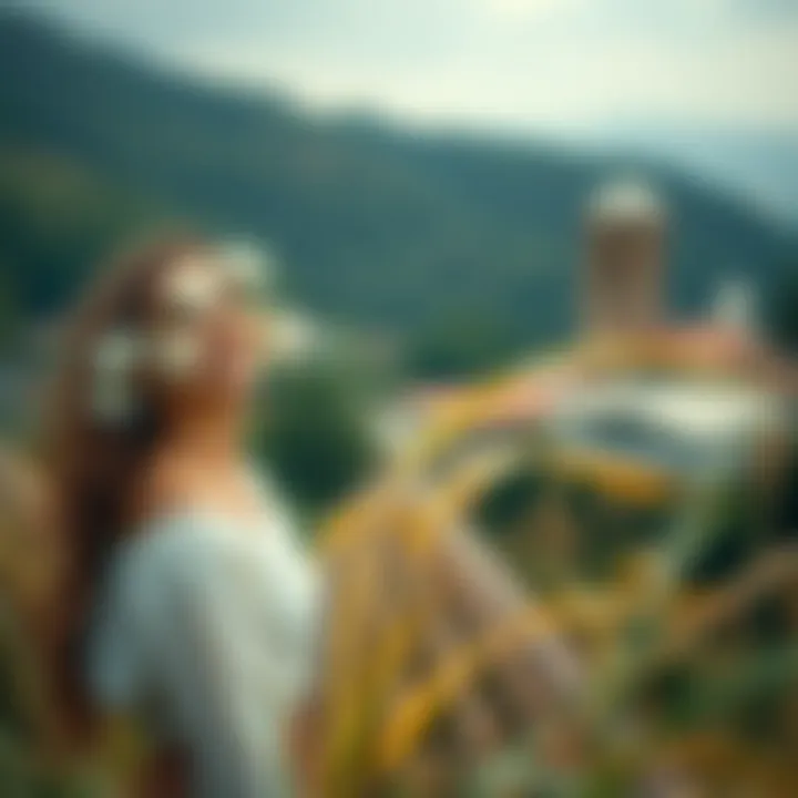 Lifestyle in Harmony with Nature A serene lifestyle depicting harmony with nature