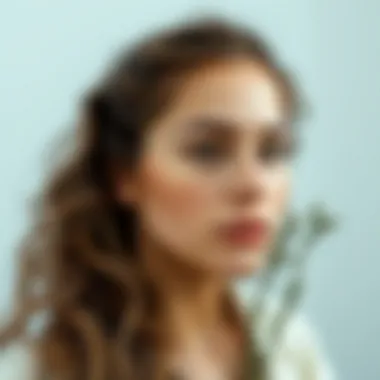 Healthy hair strands with thyme essence