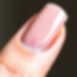 Close-up of healthy nails with a glossy finish