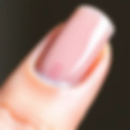 Close-up of healthy nails with a glossy finish