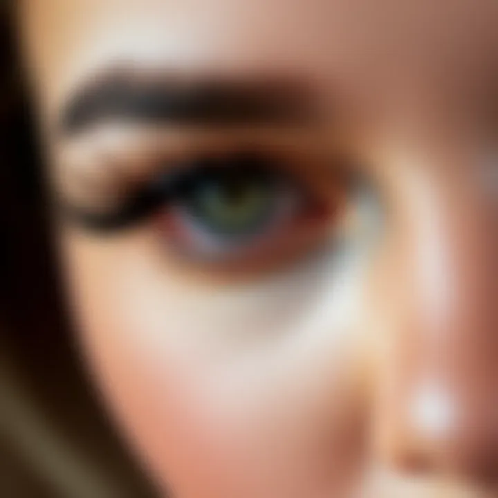 After eyelash extension application