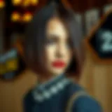 Stylish bob haircut showcasing elegance