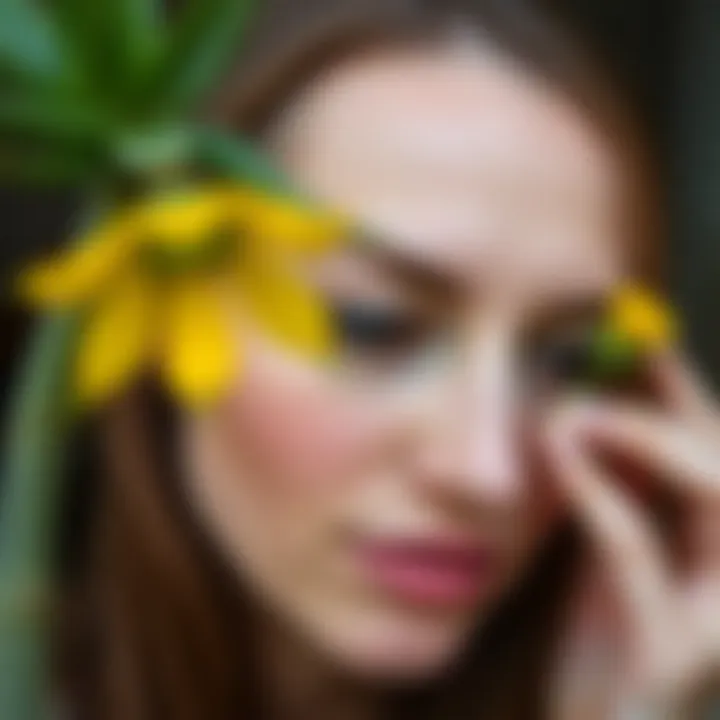 Natural remedies for scalp eczema including aloe vera and tea tree oil