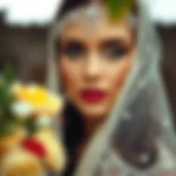 A stunning bridal makeup look featuring coffee tones