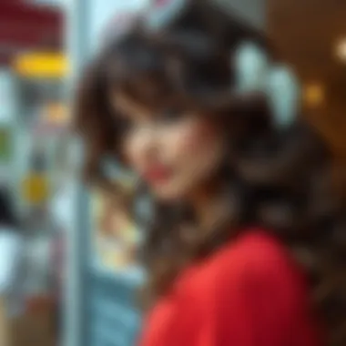 Trendy Wavy Hair with Accessories Trendy thick wavy hair with accessories