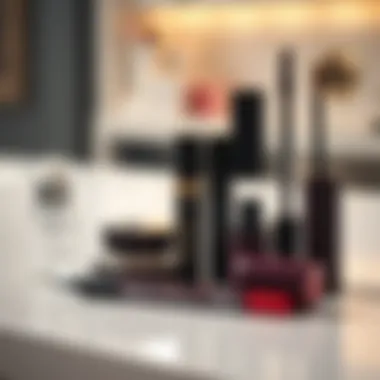 A collection of eyebrow setting products displayed elegantly