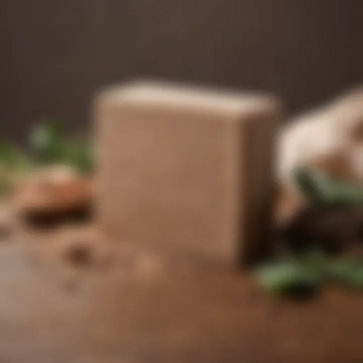 Natural clay soap composition showcasing earthy ingredients