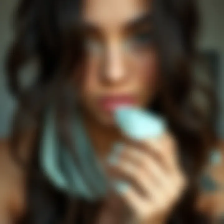 Clay application techniques for shiny hair