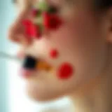 Red St. John's Wort oil applied on skin