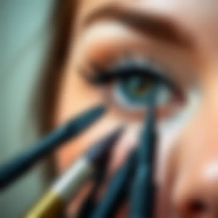 Essential tools for applying short eyeliner