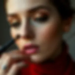 Elegant short eyeliner technique demonstration