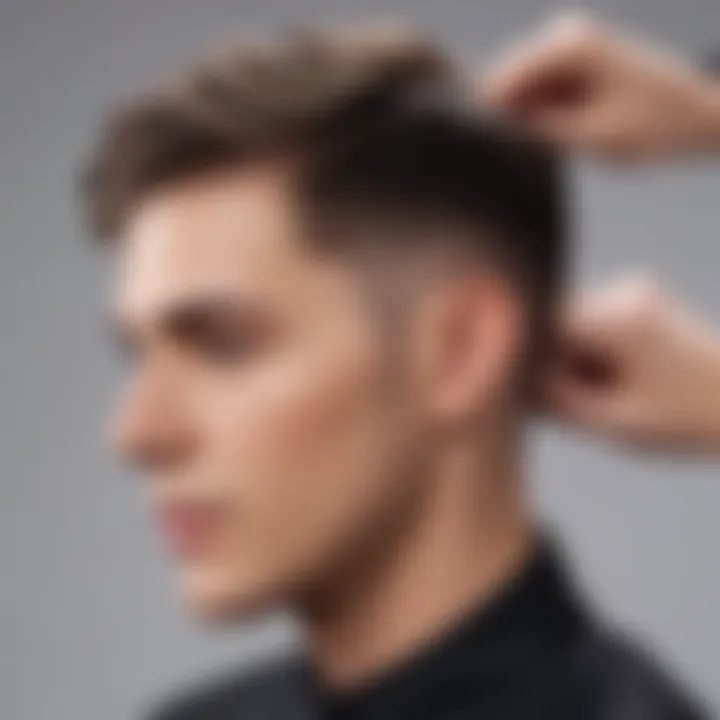 A skilled stylist executing a classic haircut technique