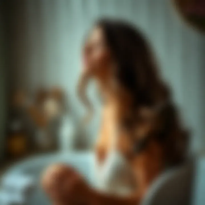 A serene hair care routine at home