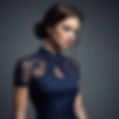 Elegant Navy Blue Dress Elegant navy blue dress paired with contrasting shades
