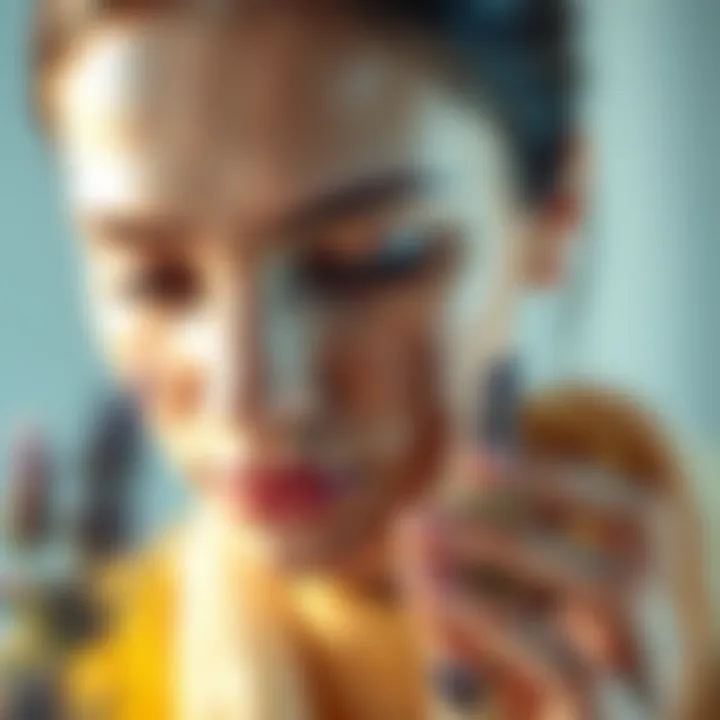 Lavender oil skincare application