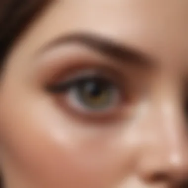 Cosmetics arranged to enhance eye appearance