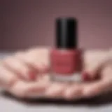 Elegant matte nail polish display