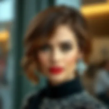 Elegant medium hairstyle suitable for formal events