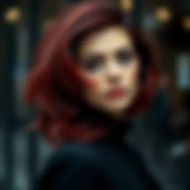 Stylish red and black hair model