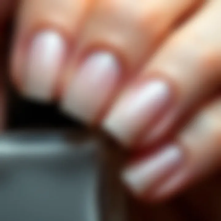 Close-up of healthy fingernails illustrating nail health