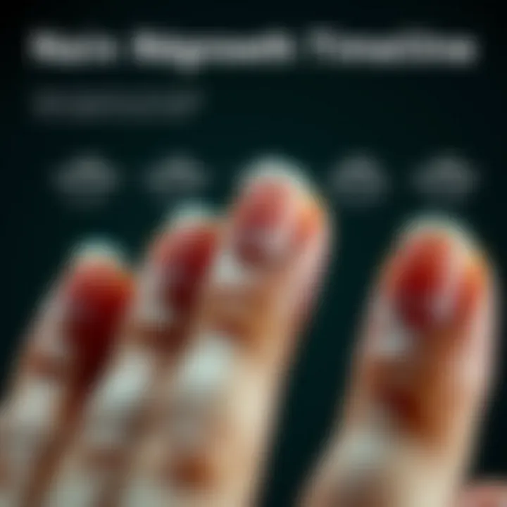 Visual representation of nail regrowth timeline