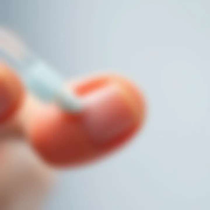 Effective Treatments for Nail Recovery A soothing nail treatment applied to a broken nail