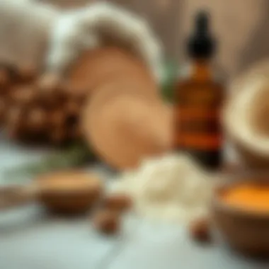 Natural ingredients used in hair care with argan oil