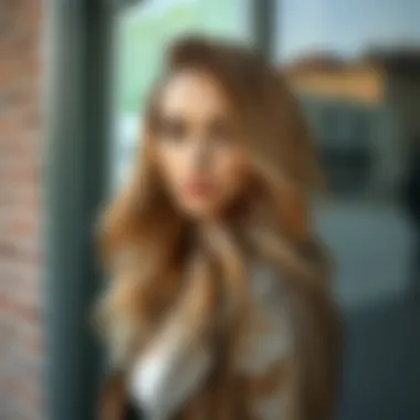 A fashionable look featuring soft balayage in light caramel tones