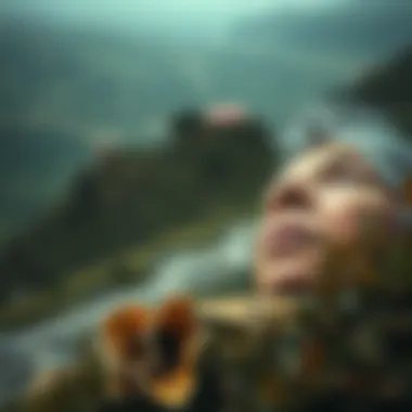A serene landscape depicting the passage of time and its effects
