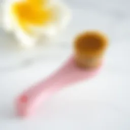 A close-up view of a high-quality peeling brush on a clean surface