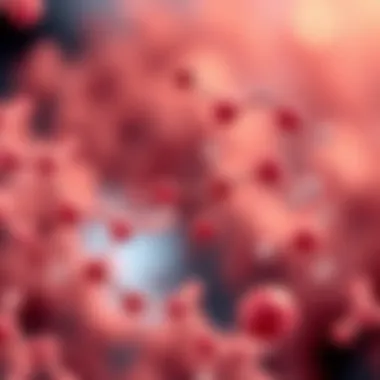 Illustration showing the molecular structure of peptides