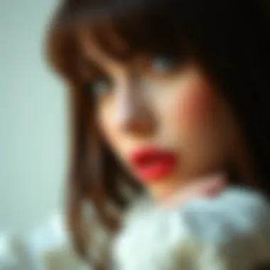 Close-up of bangs framing a face elegantly