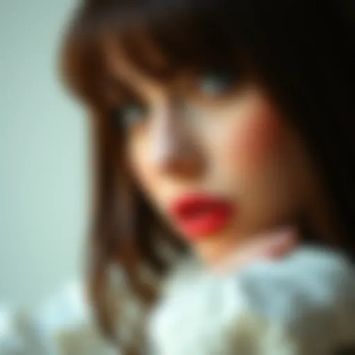 Close-up of bangs framing a face elegantly