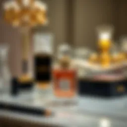 Elegant perfume bottle on a vanity table