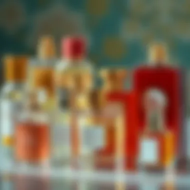 A collection of different perfume types