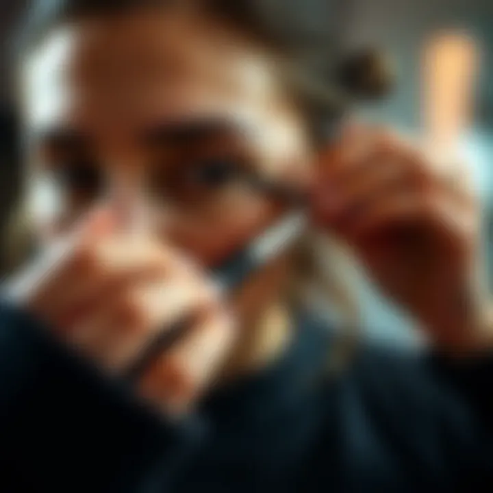 Detailed brush techniques in action