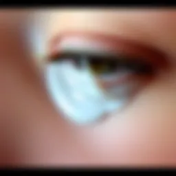 Close-up of retinol eye cream on a delicate skin surface