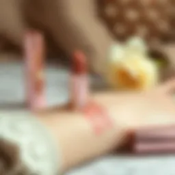 Elegant rose beige swatch showcasing its warm and cool tones