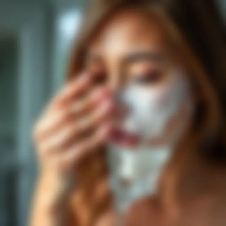 Application technique of using mineral water on hair