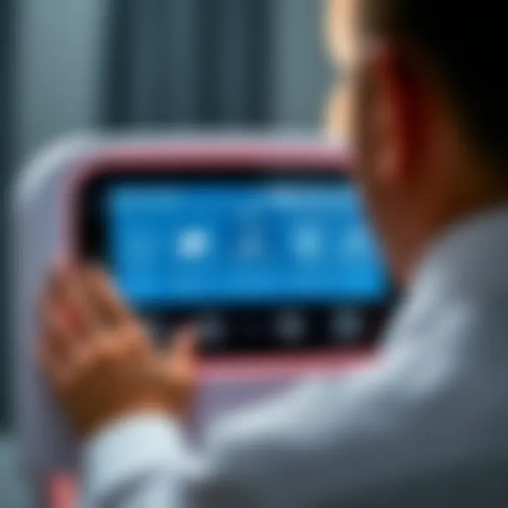 User-friendly interface of a hair treatment machine