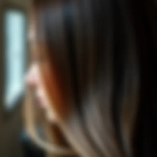 Sleek hair showcasing shine and smoothness