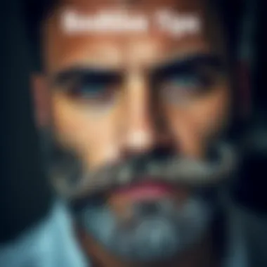 An informative graphic on beard care tips to reduce gaps.