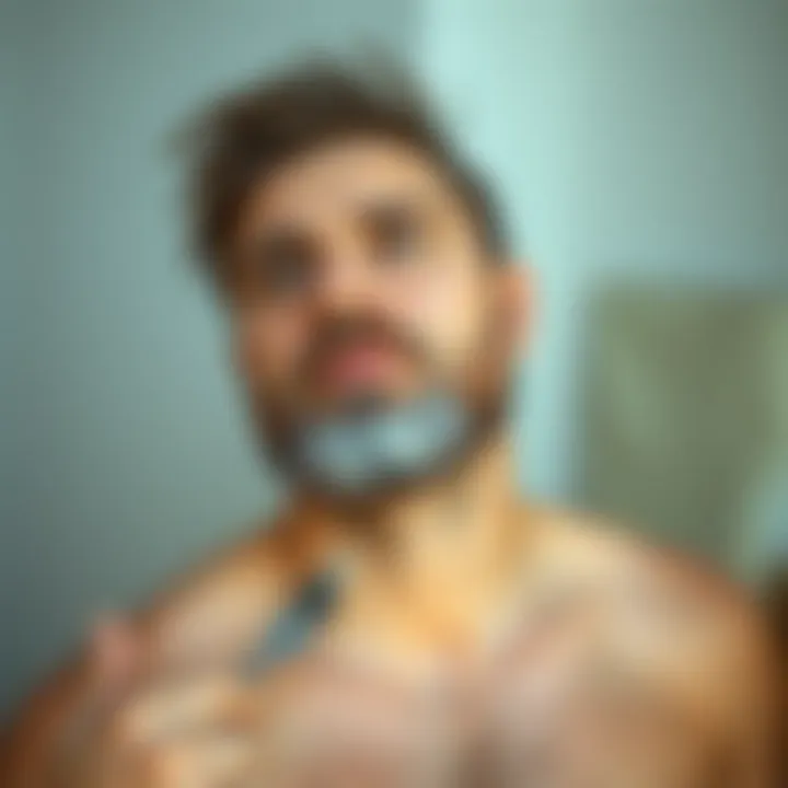 An illustration showing the causes of patchy beard growth.