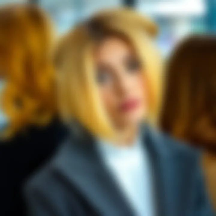 Different shades of yellow hairstyle